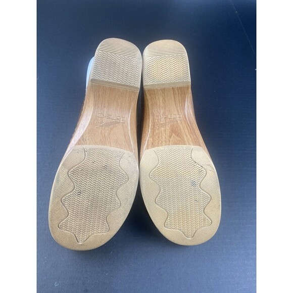 Dansko Bronze Patent Leather Criss Cross Strappy‎ Slides Sandals Clogs  Size 41 - Picture 6 of 16